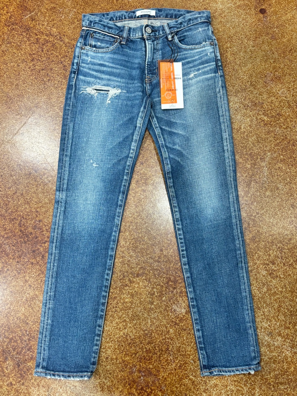 NWT MOUSSY Vintage Swillburg Skinny Jeans 26 Distressed Made Japan